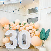 77pcs Blush Balloons Garland Arch 30th Birthday Decorations Cream Peach Pastel Balloon Wedding Anniversary Party Decor Supplies 2024 - buy cheap