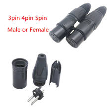 XLR 3/4/5 Pin Black Small Male Female Cannon XLR Audio Microphone Connector Balanced Plug for MIC Soldering Straight 2024 - buy cheap