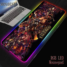 MRGBEST Cool League of Legends, офисные мыши, геймеры, мягкая игровая коврик для мыши, RGB большой коврик для мыши, светодиодный USB 2024 - купить недорого