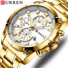 Curren-relógio de quartzo masculino, relógio de marca de luxo com pulseira impermeável 2024 - compre barato
