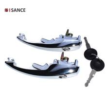 ISANCE-manija de puerta exterior cromada, 113, 837, 205M, llaves delanteras L R, par para VW Beetle Super Beetle 1986-1979 y 1968-1970 Karmann Ghia 2024 - compra barato