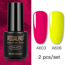 ROSALIND 2PCS Nail Set For Manicure Color Gel Nail Polish Kit Soak Off UV Lamp Semi Permanent Nails Art Lacquer Base Top Lacquer 2024 - buy cheap