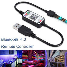 DC 5V-24V RGB Levou Controlador Do Bluetooth Telefone Inteligente App Controle RGB LEVOU Kit de Luz de Tira Flexível Sem Fio Para Tira CONDUZIDA 2024 - compre barato