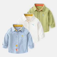 Camisa de algodón con dibujos animados para niño, ropa de estilo coreano, Bonita, para primavera y otoño, nueva 2024 - compra barato