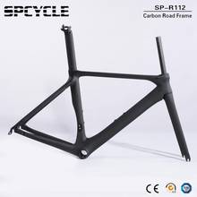 Spcycle Full Carbon Road Bike Frame 2020 New Aero Cycling Racing Bicycle Carbon Frameset T1000 Carbon Road Bicycle Frames BB86 2024 - buy cheap