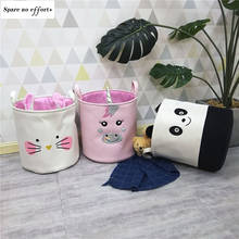 Cartoon Storage Box Cute Printing Waterproof Organizer Cotton Linen Sundries Storage Basket Cabinet Underwear Storage Bag 2024 - buy cheap