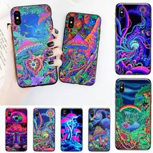 Weird Trippy Mushroom Psychedelic Art Phone Case for iPhone 11 12 mini pro XS MAX 8 7 6 6S Plus X 5S SE 2020 XR 2024 - buy cheap