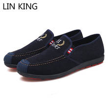 LIN KING Comfortable Men Soft Leather Casual Shoes Slip On Lazy Shoes Low Top Outdoor Flats Shoes Non Slip Man Moccasins Loafers 2024 - buy cheap