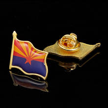 USA State of Arizona Flag Badge Metal Lapel Pins American Patriotism Pin Brooch Gift 2024 - buy cheap