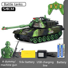 Super big large 54CM remote control tank charging sound light cross-country tracked military rc tank car boys and kids' toys 2024 - buy cheap