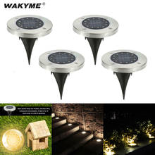 WAKYME 12 LED Lawn Lamp Ground Light Solar Powered Garden Landscape Outdoor Underground Road Stairs Pathway Decking Light 2024 - buy cheap