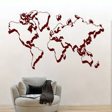 Wall Decal world Map Wall Stickers Home Furnishing Decorative Wall Sticker Bedroom Nursery Decoration Background Wall Art Decal 2024 - buy cheap