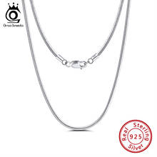 ORSA JEWELS Trendy Woman Snake Chain Necklace 2mm Round 925 Silver Necklace 40cm 45cm 50cm 55m 60cm Jewelry Gift Wholesale OSC31 2024 - buy cheap