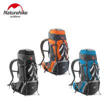 NatureHike 70L водонепроницаемый нейлоновый дорожный рюкзак, рюкзак из алюминиевого сплава с внешней рамой, походный рюкзак для улицы 2024 - купить недорого