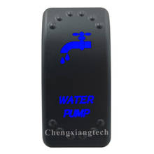 Interruptor de gravação a laser, led azul, bomba d'água, botão interruptor 5 pinos liga desliga, 12v 24v spst para carro, barco, caminhão, rv 2024 - compre barato
