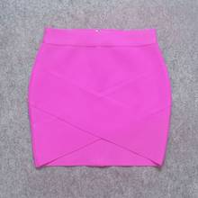 short cross simple high waist elastic knitted 2020 new arrivals sexy ladies pencil mini hot pink bandage skirt 2024 - buy cheap