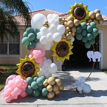 137pcs Sunflower Balloon Garland Arch Kit Gold Chrome Mint Balloons For Birthday Wedding Summer Party Decorations Kids Ballon 2024 - buy cheap