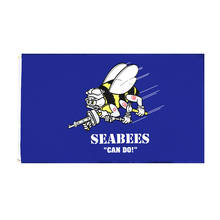 Yehoy 90*150cm seabees mar abelhas azul marinha pode fazer bandeira 2024 - compre barato