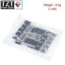 Tzt kit de amostras de resistência smd 2512, 50 peças de resistência de liga, 10 kindsx5peças = 50 peças r001 rrrmaterial r008 r010 den15 r020 garoupa panorâmica e r100 2024 - compre barato