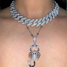 Collar de circonia cúbica para mujer, Gargantilla con forma de diamante, cadena cubana, joyería de hip hop, 12mm, 15mm, 5A 2024 - compra barato