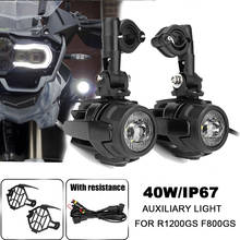 Farol de neblina para motocicleta, lanterna led auxiliar, para bmw r1200gs/adv k1600, r1200gs, r1100gs, f800gs 2024 - compre barato