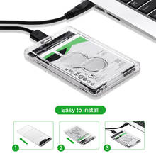Carcasa de plástico transparente para disco duro, carcasa de 2,5 pulgadas para HDD SSD, SATA III a USB 3,0, para portátil, Notebook y PC 2024 - compra barato