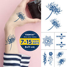 Adesivo de tatuagem temporário à prova d'água suco, adesivo de tatuagem com mandala e flor de crisântemo, tatuagens falsas para braço e corpo feminino, masculino 2024 - compre barato