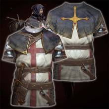 Knights Templar 3D Printed men t shirt Harajuku Fashion Short sleeve shirt summer streetwear Casual Unisex tshirt tops QS-148 2024 - buy cheap
