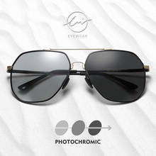 LM Photochromic Hexagon Sunglasses Men Women Polarized Driving Memory Metal Chameleon Glasses Male UV400 Sun Glasses Zonnebril 2024 - buy cheap