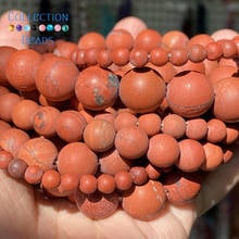 Natural Dull Polish Red Jaspers Stone Loose Round Beads For Jewelry Making 4-12 MM DIY Bracelets Accessories 15" Wholesale 2024 - buy cheap