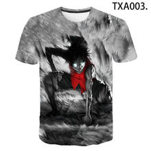 Anime uma peça t camisa das crianças dos homens das mulheres verão 3d impressão camiseta luffy tshirt moda manga curta topos menino menina crianças legal t 2024 - compre barato