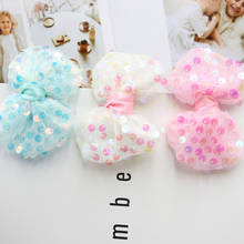 10pcs/lot Mesh Hair Bows Clips Shining Sequins Girls Hairpin Handmade Hairbows Kids Alligator Clips Barrette Hair Accessories 2024 - buy cheap