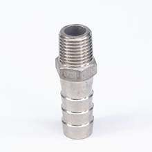 1/4" BSPT Male x 12mm Hose Barbed 304 Stainless Steel Pipe Fitting Hose tail Connector 230 PSI 2024 - buy cheap