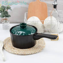 1.6L Ceramic Milk Pot Single Handle Small Casserole Multi-function Household Non-stick Pot Casserole with Lid For Soup Pot 2024 - buy cheap