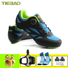 Tiebao, обувь для велоспорта, дорожная, sapatilha, ciclismo, самоблокирующиеся, велосипедные кроссовки, педали, сетка, дышащая, суперзвезда, обувь для езды на велосипеде 2024 - купить недорого