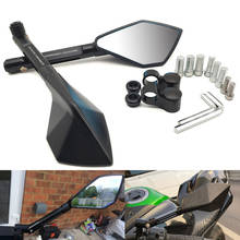 Espelho retrovisor universal para motocicleta, para kawasaki zx9r zxr400, zzr600, zx10r, zx12r, zx6r 2024 - compre barato