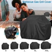 BBQ Cover Waterproof Outdoor Anti Dust Grill Cover Garden Yard Rain Protector For BBQ Accessories Black Barbecue Grill Cover  2024 - купить недорого