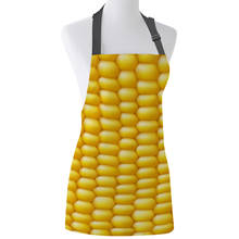 Yellow Corn Food Texture Print Apron Print Unisex Kitchen Bib with Adjustable Neck for Cooking Gardening 2024 - buy cheap