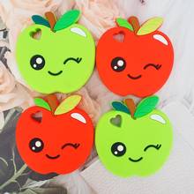 Chenkai 10PCS Silicone Apple Teether Toys Chewable Fruits Shape Products Nursing Gift Accessory BPA free 2024 - buy cheap