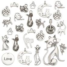 1 Set Tibetan Style Pendants Cat Theme Charms for Jewelry Making DIY Bracelet Necklace Assceeories 2024 - buy cheap