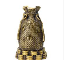 Estatua de cobre puro para adorno de bolsa de La Fortuna, decoración Fengshui para el hogar, TV, armario, artesanía 2024 - compra barato