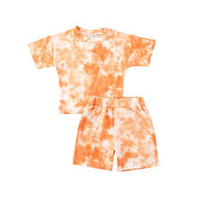 2020 Summer Infant Girls Tie Dye Gradient Clothes Sets 2pcs Summer Short Sleeve T Shirts Tops Shorts set Elegant Cute Sweet 2024 - buy cheap