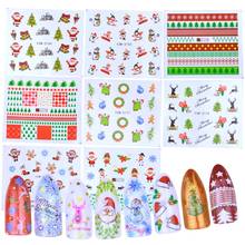 1pcs Christmas Nail Sticker Snowflake Santa Claus Deer Pattern Nail Art Water Transfer Slider Foil Decal 2024 - buy cheap