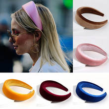 Q Thick Velvet Wide Hairbands Women Headbands Trend Vintage Hair Hoop Bezel Women Hair Accessories Girls Headwear 2024 - buy cheap