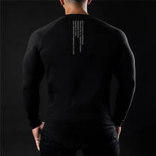 Camisa masculina de manga longa de algodão, camiseta fitness para corrida, academia e treino para outono 2024 - compre barato
