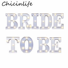 Chicinlife-tira de luces LED de noche para despedida de soltera, lámpara colgante para despedida de soltera, suministros de boda, 1 Juego 2024 - compra barato