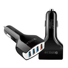 Cargador de coche portátil con 4 puertos USB, dispositivo de carga rápida QC 2020, 3,0, 3,0 2024 - compra barato