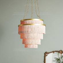 Modern fringe chandelier lighting in bedroom nordic decoration hanging pendant chandelier light in living room contemporary lamp 2024 - buy cheap