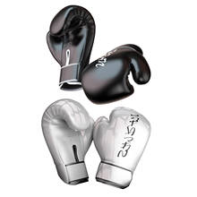 Boxing Training Gloves Sparring Muay Thai Punching Bag Mitts 10oz_Black 2024 - buy cheap