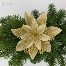 Dophee, 5 шт., украшения для рождественской елки, искусственные цветы для дома, FEESTIGO, рождественские украшения для новогодней елки, новый год 2020 2024 - купить недорого